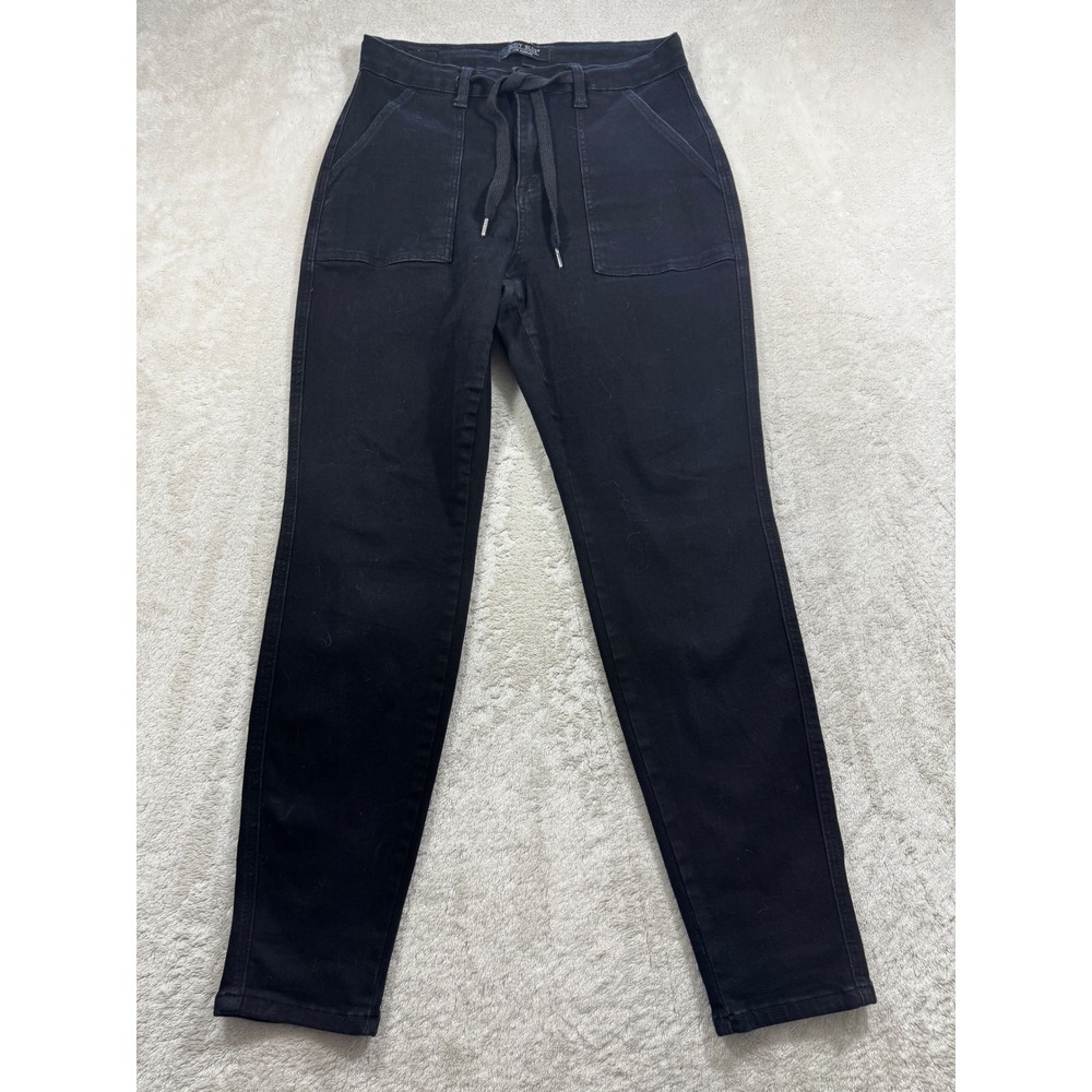 Judy Blue Utility Drawstring High Rise Black Skinny Jeans 9/29 Meas: 30x30.5